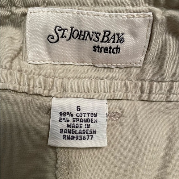 NWT St. John’s Bay Khaki Belted Skort Size 6 - Picture 5 of 5